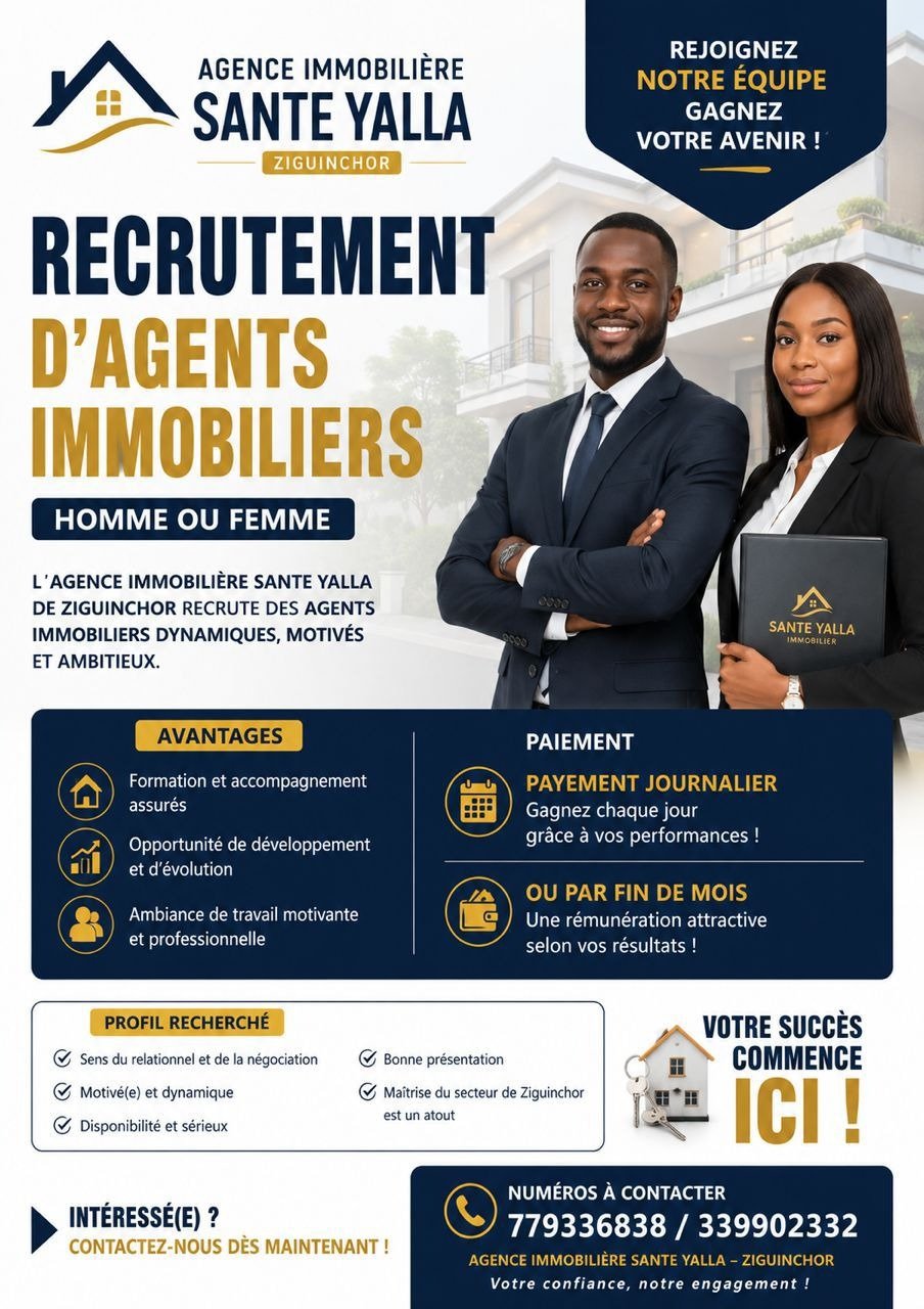 Recrutement d’agents immobiliers homme ou femme